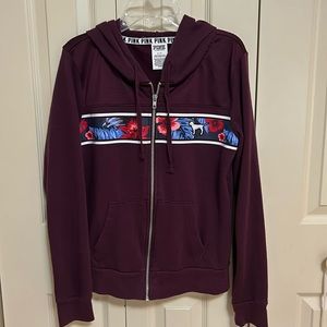 Hooded zip up jacket by PINK, Small